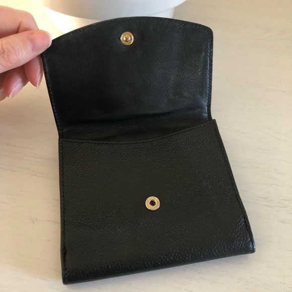Chanel Timeless Flap Vintage Wallet in Black Caviar Leather - Picture 6 of 13